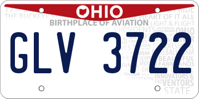 OH license plate GLV3722