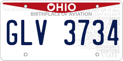 OH license plate GLV3734
