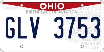 OH license plate GLV3753