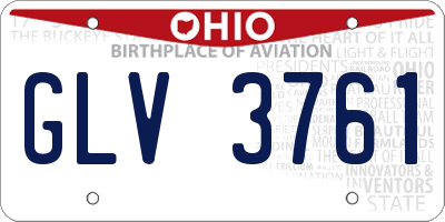 OH license plate GLV3761