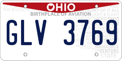 OH license plate GLV3769