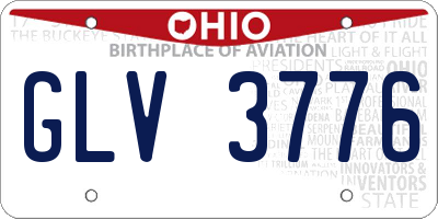 OH license plate GLV3776