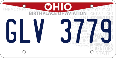 OH license plate GLV3779