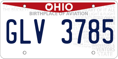 OH license plate GLV3785