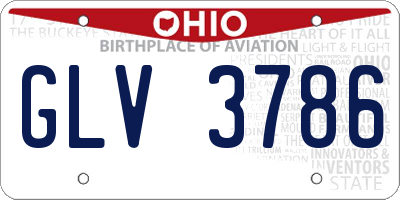 OH license plate GLV3786