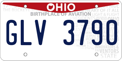 OH license plate GLV3790