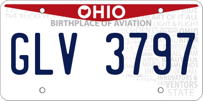 OH license plate GLV3797