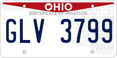 OH license plate GLV3799