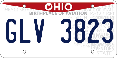 OH license plate GLV3823