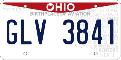 OH license plate GLV3841