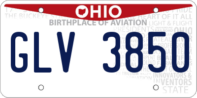 OH license plate GLV3850