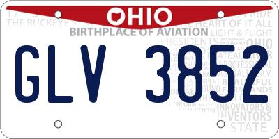 OH license plate GLV3852