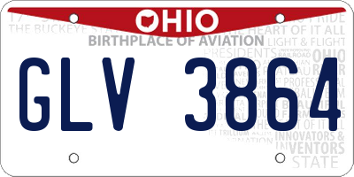 OH license plate GLV3864