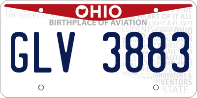 OH license plate GLV3883