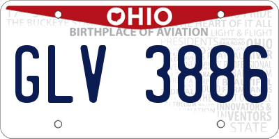 OH license plate GLV3886