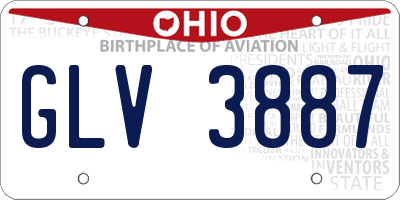 OH license plate GLV3887