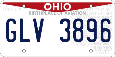OH license plate GLV3896