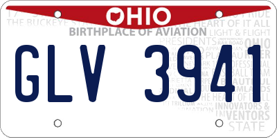 OH license plate GLV3941