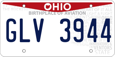 OH license plate GLV3944