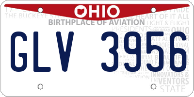 OH license plate GLV3956