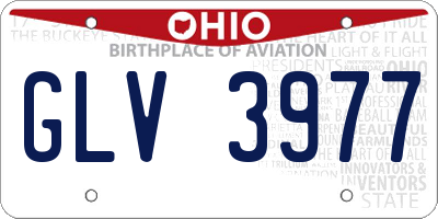 OH license plate GLV3977