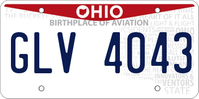 OH license plate GLV4043