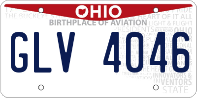 OH license plate GLV4046