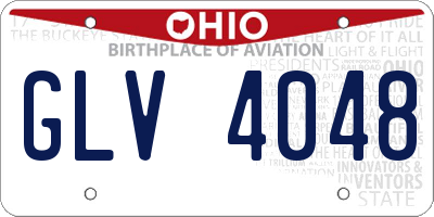 OH license plate GLV4048