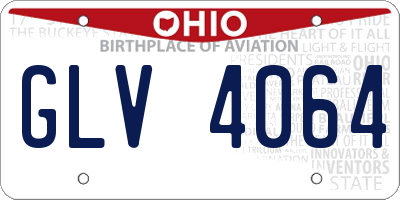 OH license plate GLV4064