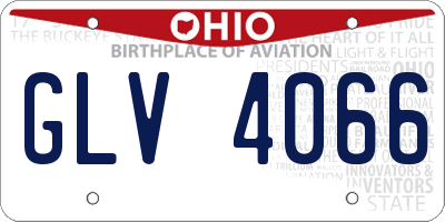 OH license plate GLV4066