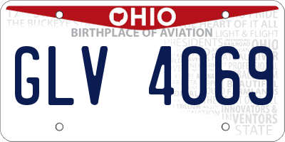OH license plate GLV4069