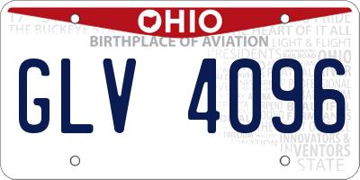 OH license plate GLV4096