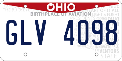 OH license plate GLV4098