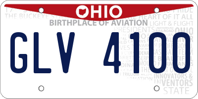 OH license plate GLV4100