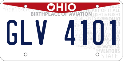 OH license plate GLV4101