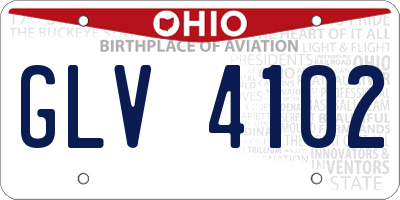 OH license plate GLV4102