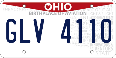 OH license plate GLV4110