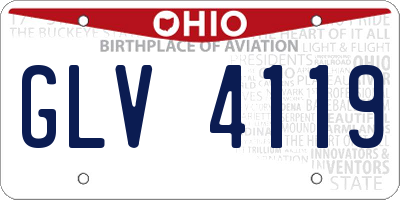 OH license plate GLV4119
