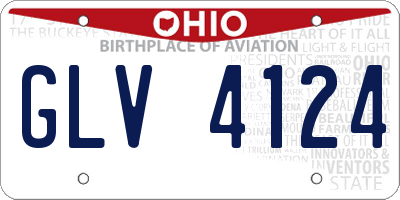 OH license plate GLV4124