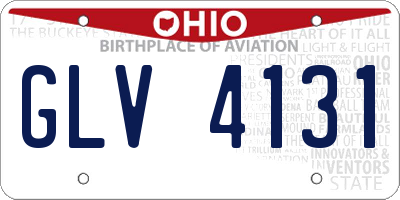 OH license plate GLV4131
