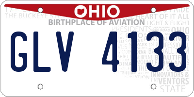 OH license plate GLV4133