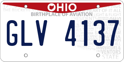 OH license plate GLV4137
