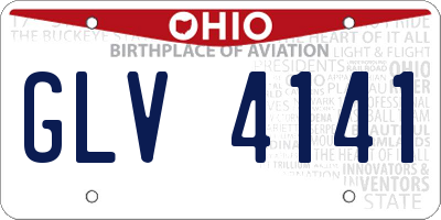 OH license plate GLV4141