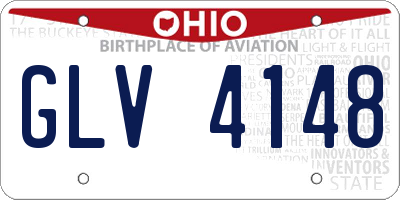 OH license plate GLV4148