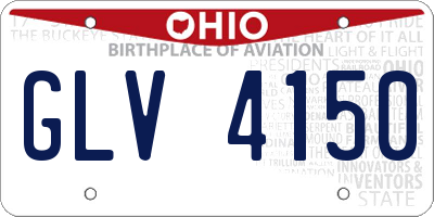 OH license plate GLV4150