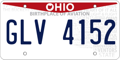 OH license plate GLV4152