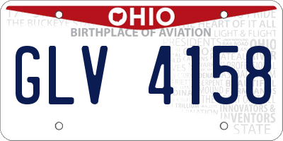 OH license plate GLV4158