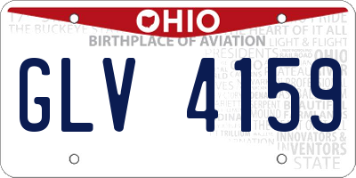 OH license plate GLV4159
