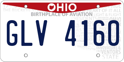 OH license plate GLV4160