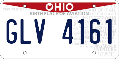 OH license plate GLV4161